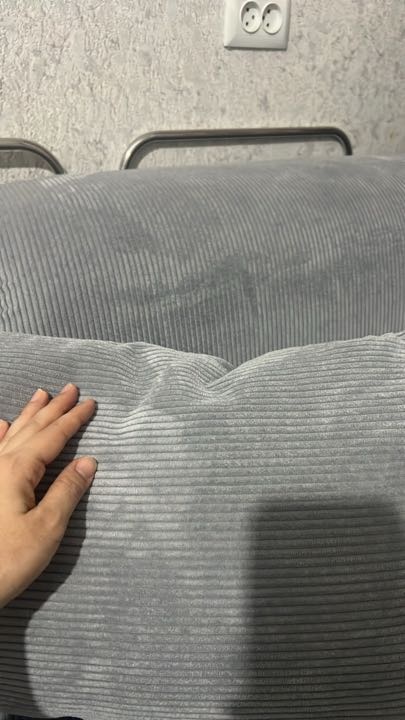 Фотография покупателя: Диван TEDDI, 200х100 см, обивка вельвет, светло серый