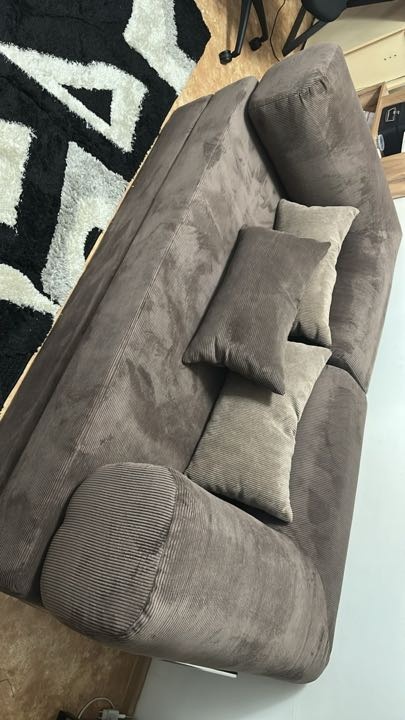 Фотография покупателя: Диван TEDDI, 200х100 см, обивка вельвет, темно-коричневый