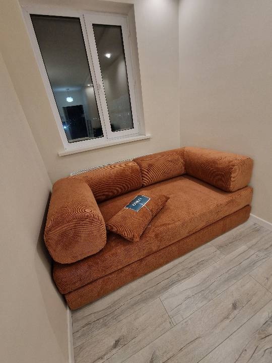 Фотография покупателя: Диван TEDDI, 200х100 см, обивка вельвет, бордовый