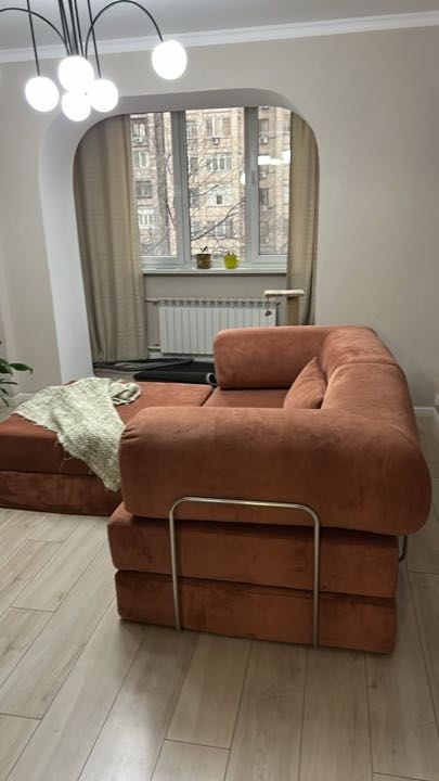 Фотография покупателя: Диван TEDDI, 200х100 см, обивка вельвет, бордовый