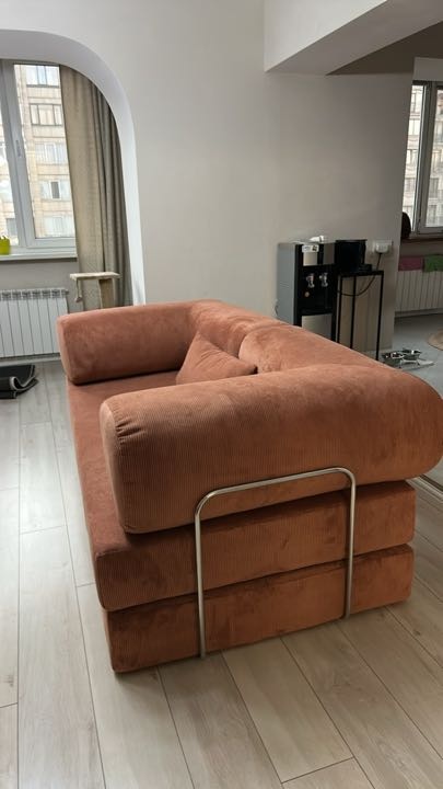 Фотография покупателя: Диван TEDDI, 200х100 см, обивка вельвет, бордовый