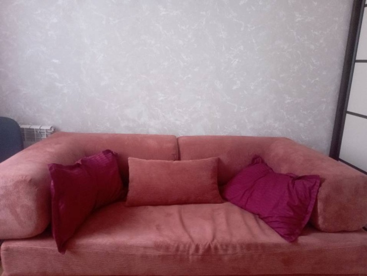 Фотография покупателя: Диван TEDDI, 200х100 см, обивка вельвет, бордовый