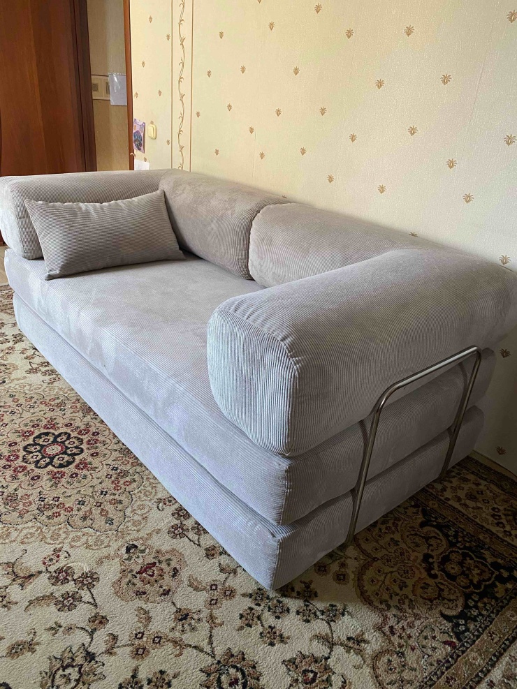 Фотография покупателя: Диван TEDDI, 200х100 см, обивка вельвет, бежевый