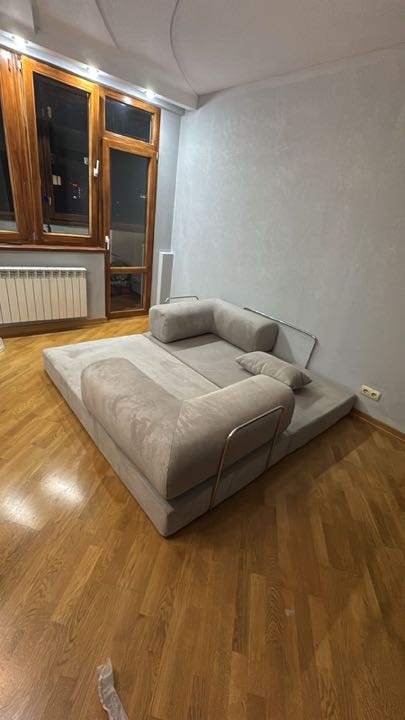 Фотография покупателя: Диван TEDDI, 200х100 см, обивка вельвет, бежевый