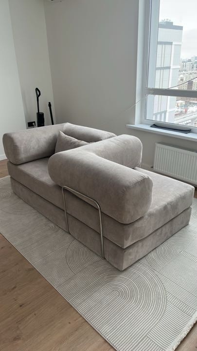 Фотография покупателя: Диван TEDDI, 200х100 см, обивка вельвет, бежевый