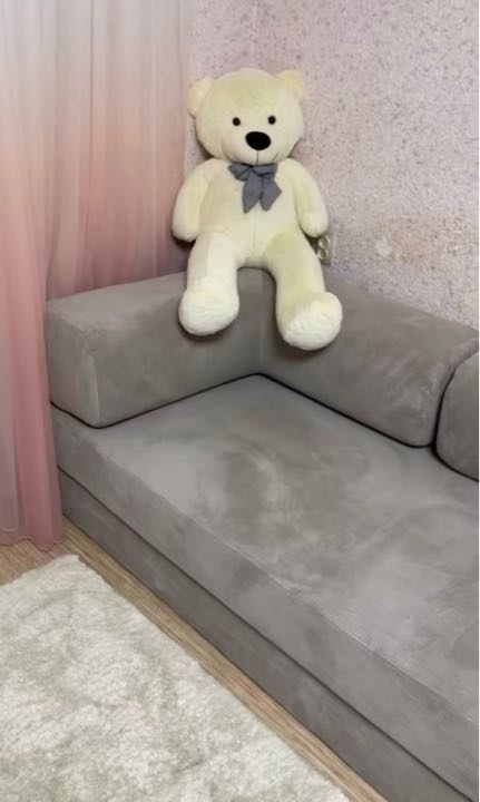 Фотография покупателя: Диван TEDDI, 200х100 см, обивка вельвет, бежевый