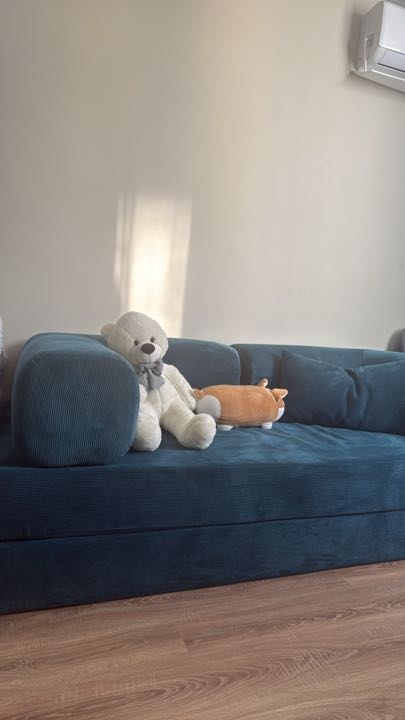 Фотография покупателя: Диван TEDDI, 200х100 см, обивка вельвет, зеленый