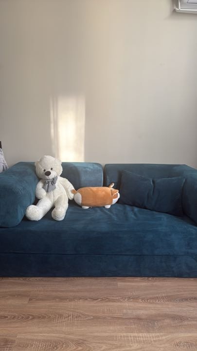 Фотография покупателя: Диван TEDDI, 200х100 см, обивка вельвет, зеленый