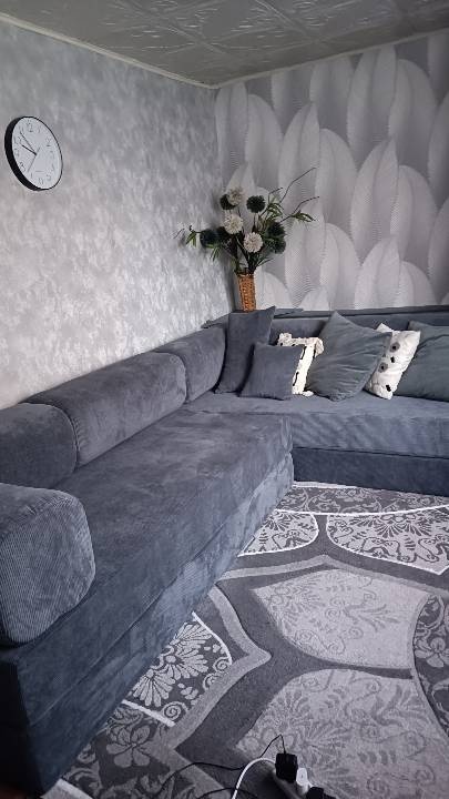 Фотография покупателя: Бескаркасный диван TEDDI CORNER, 300х200 см, обивка вельвет, темно-серый