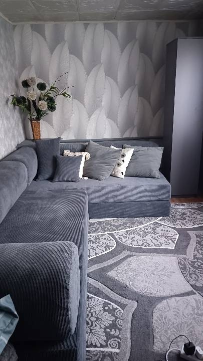 Фотография покупателя: Бескаркасный диван TEDDI CORNER, 300х200 см, обивка вельвет, темно-серый