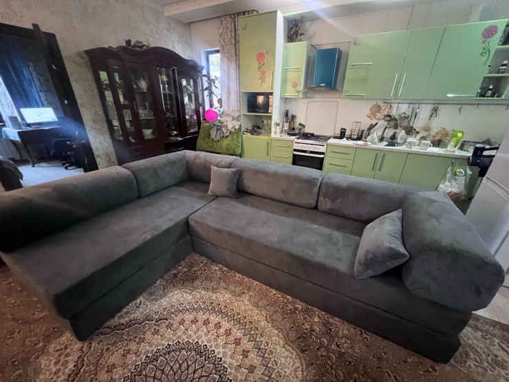 Фотография покупателя: Бескаркасный диван TEDDI CORNER, 300х200 см, обивка вельвет, темно-серый