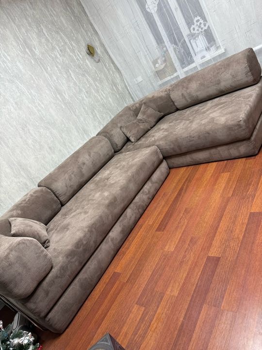 Фотография покупателя: Бескаркасный диван TEDDI CORNER, 300х200 см, обивка вельвет, светло-коричневый