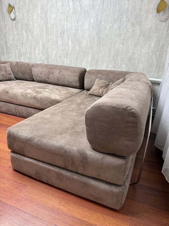 Фотография покупателя: Бескаркасный диван TEDDI CORNER, 300х200 см, обивка вельвет, светло-коричневый