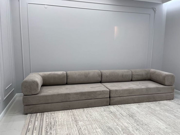 Фотография покупателя: Бескаркасный диван TEDDI CORNER, 300х200 см, обивка вельвет, бежевый